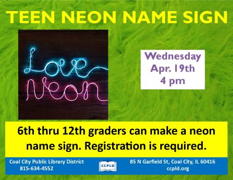 Teen Neon Sign