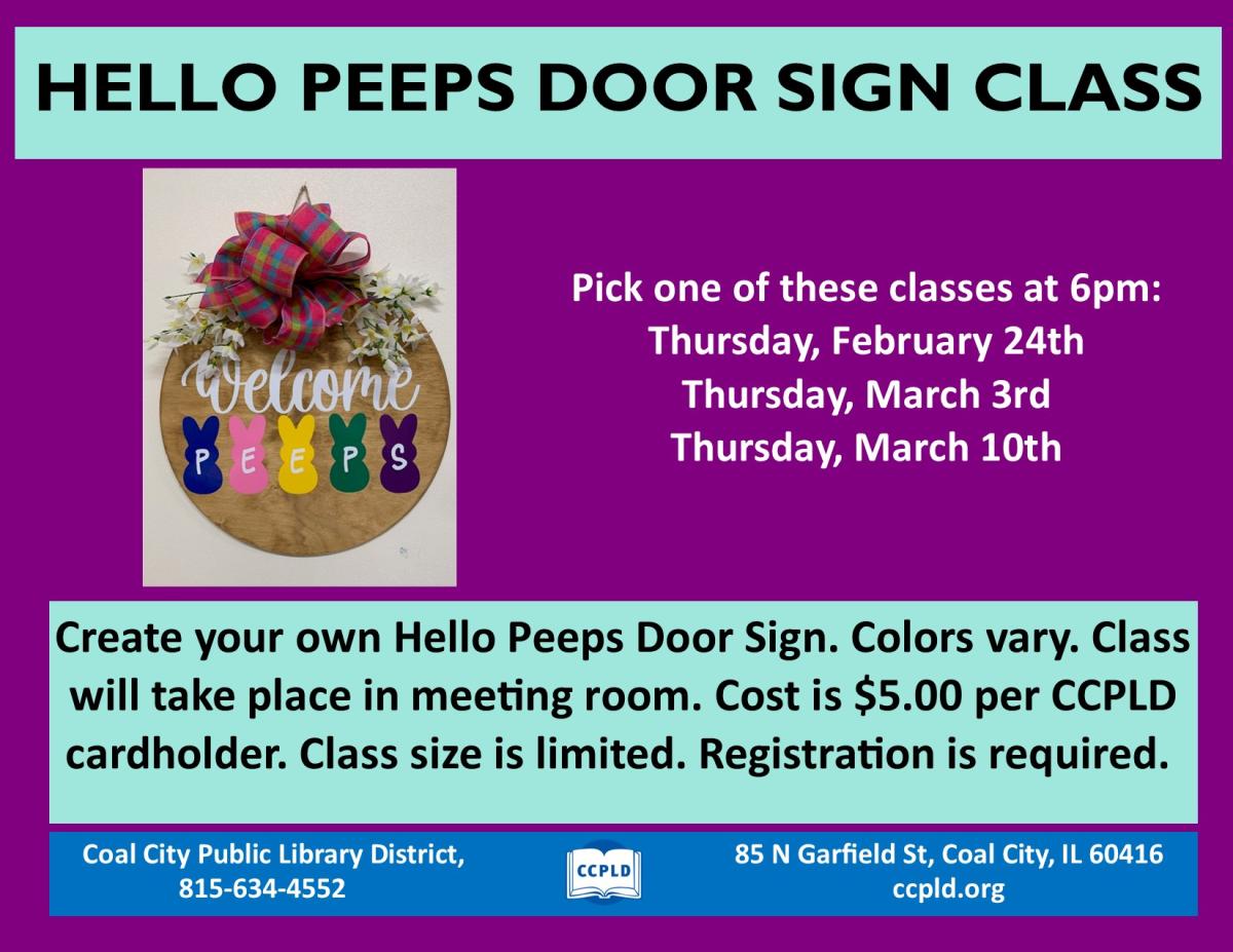 Peeps Door Sign