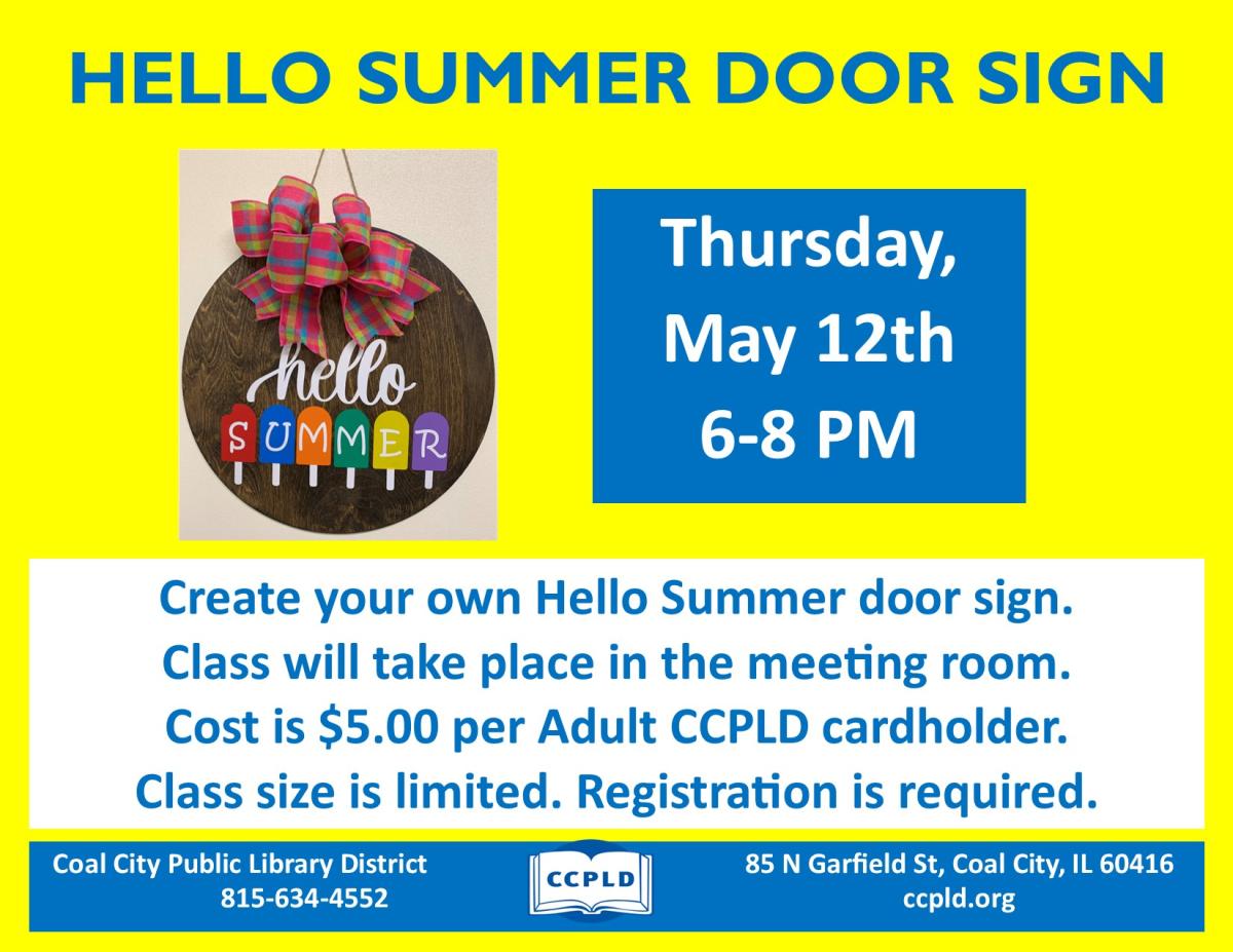 Hello Summer Door Sign