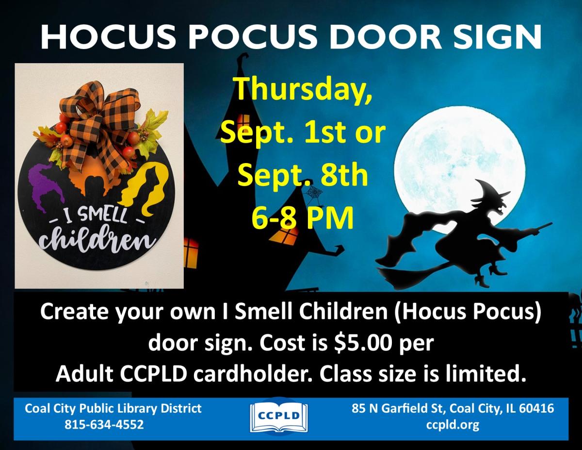 Hocus Pocus Door Sign