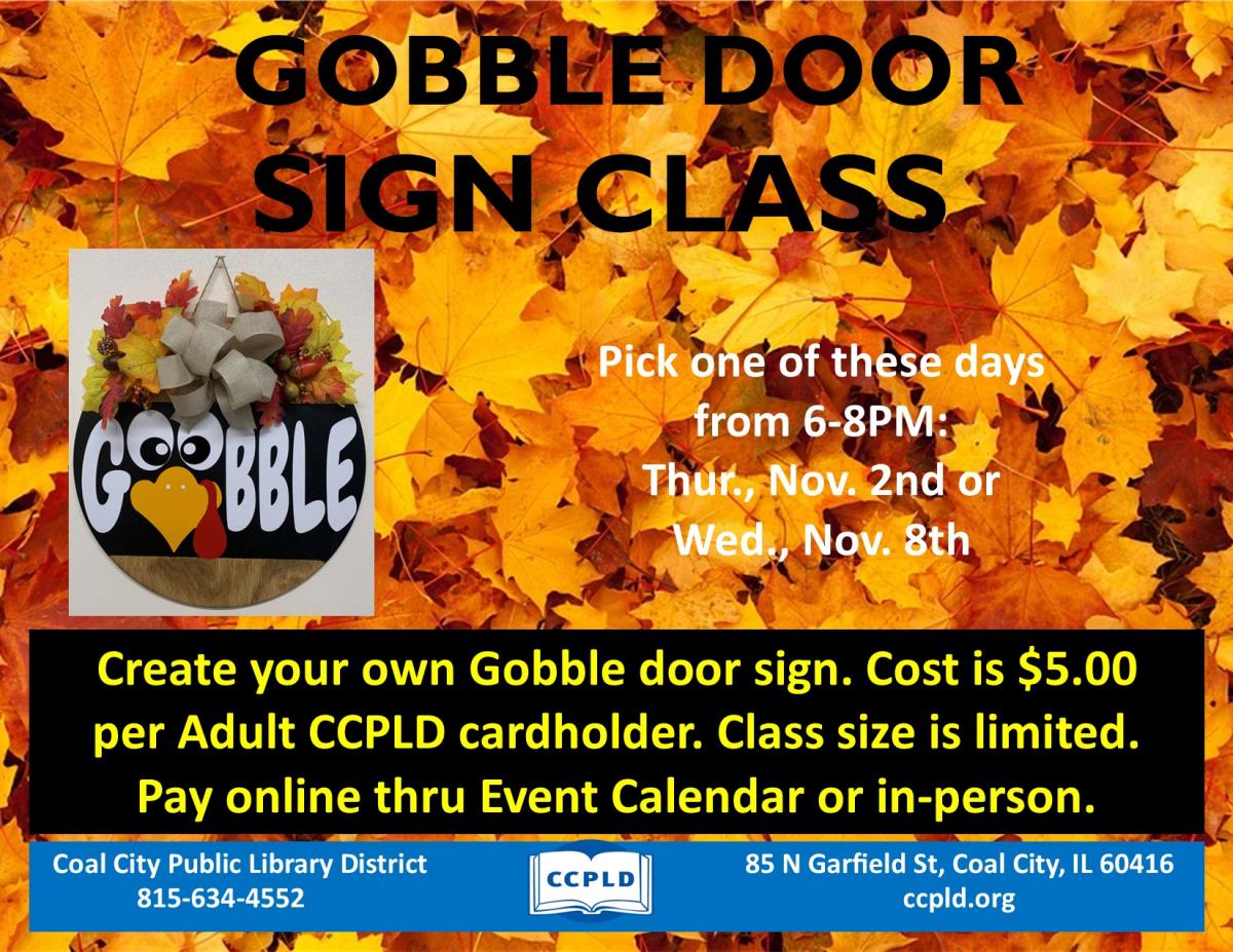 Gobble Door Sign