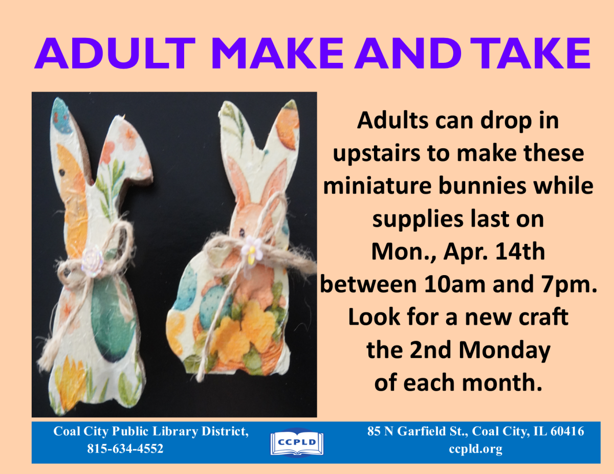 Adult Make and Take Two Miniature Bunnies wooden